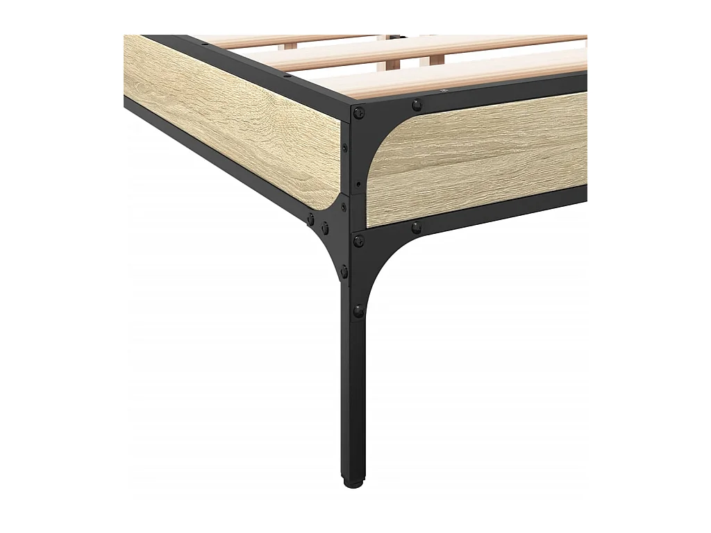 Cadre de lit sans matelas chêne sonoma 140x200 cm