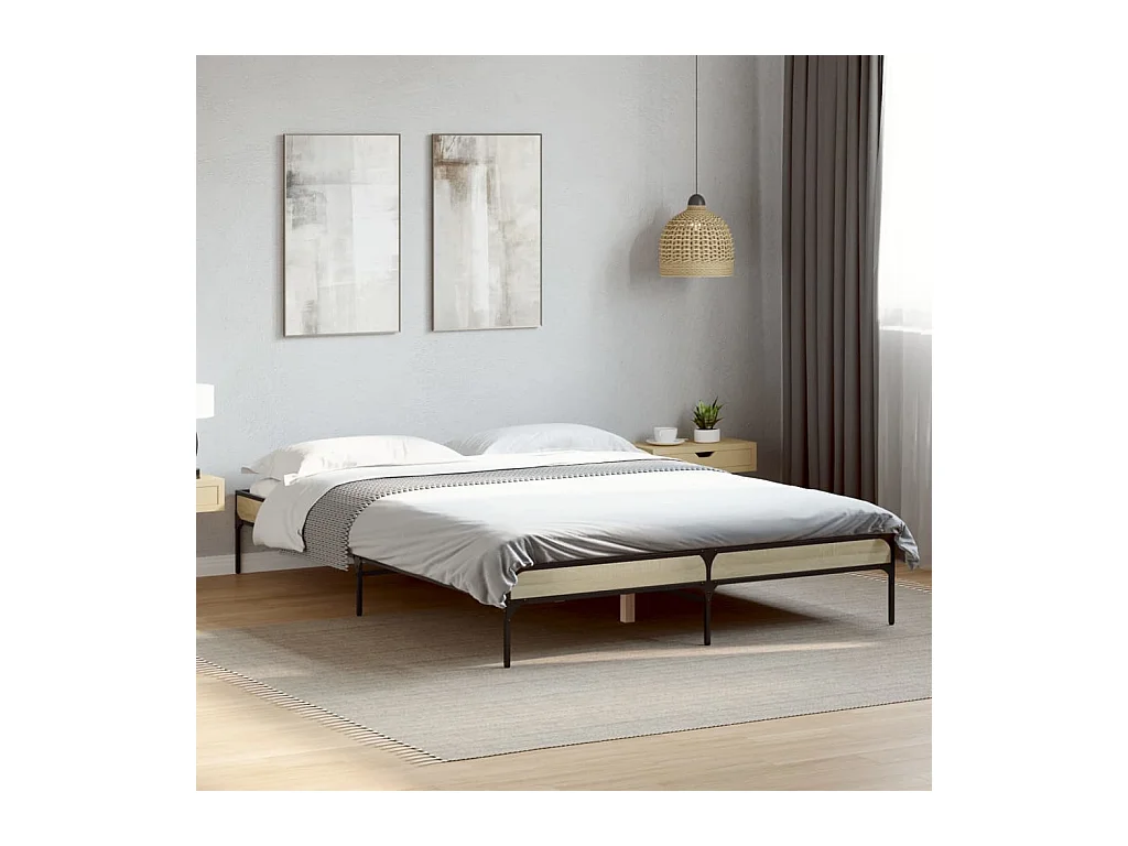 Giroletto Rovere Sonoma 140x200 cm in Legno Multistrato Metallo