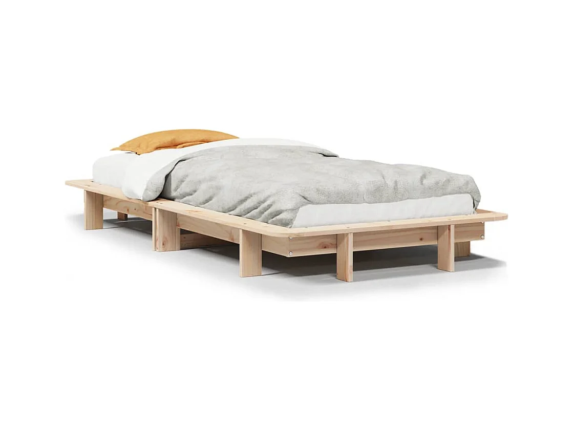 Cadre de lit sans matelas 90x200 cm bois de pin massif