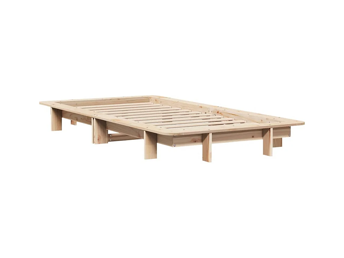 Cadre de lit sans matelas 90x200 cm bois de pin massif