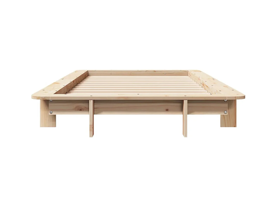 Cadre de lit sans matelas 90x200 cm bois de pin massif