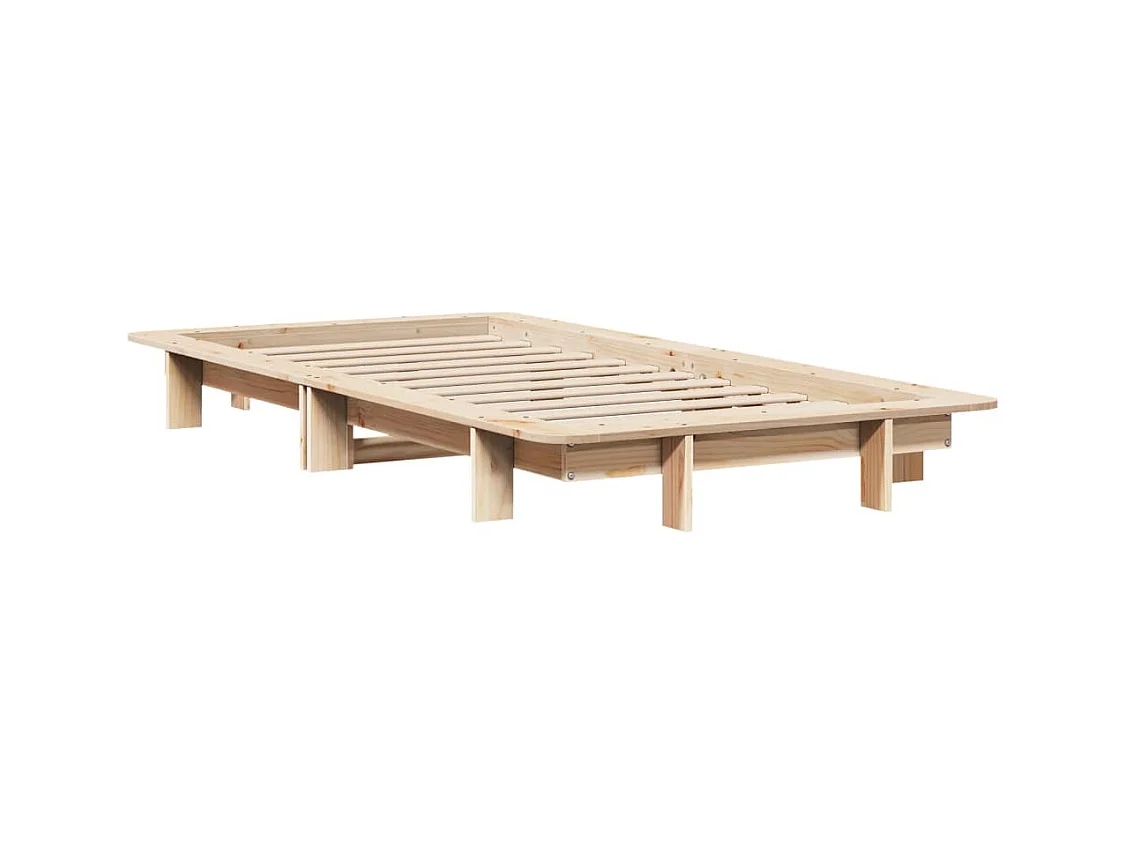 Cadre de lit sans matelas 90x200 cm bois de pin massif