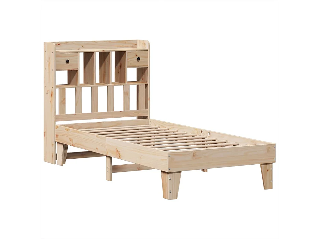 Cadre de lit sans matelas 100x200 cm bois massif de pin