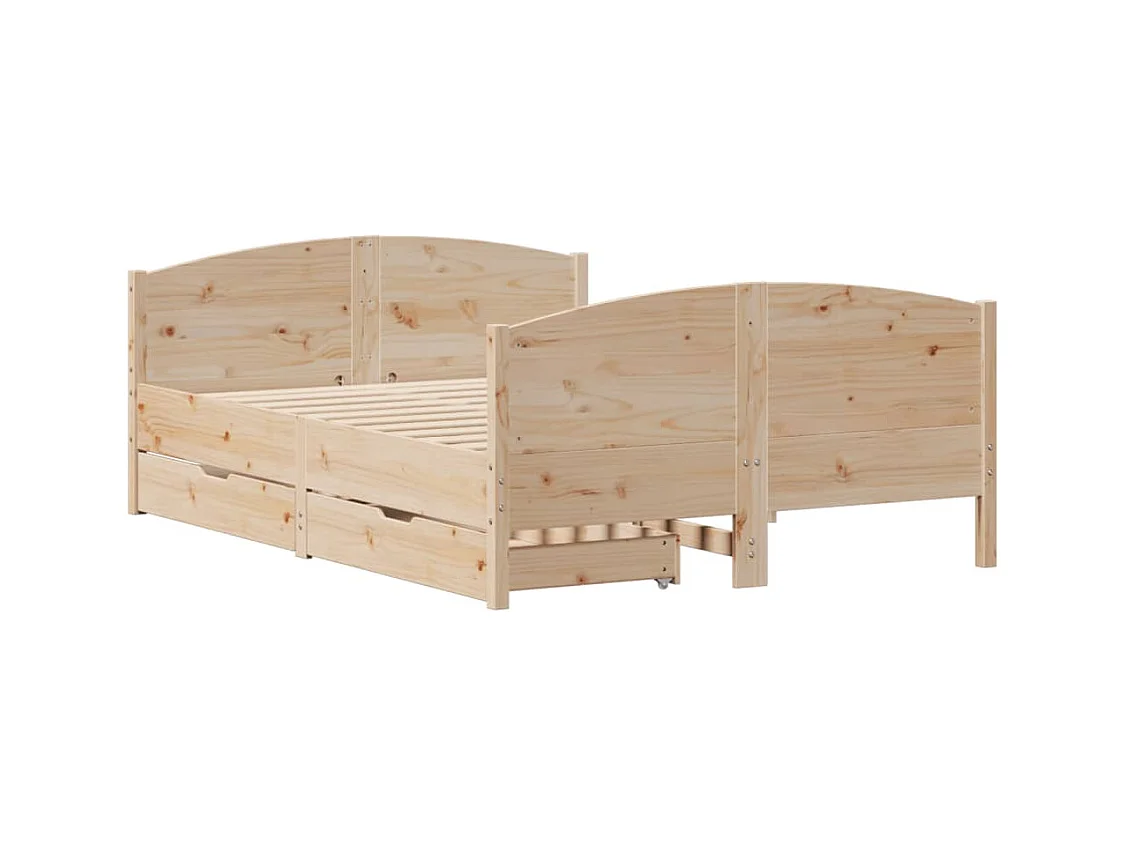 Cadre de lit sans matelas 120x200 cm bois de pin massif