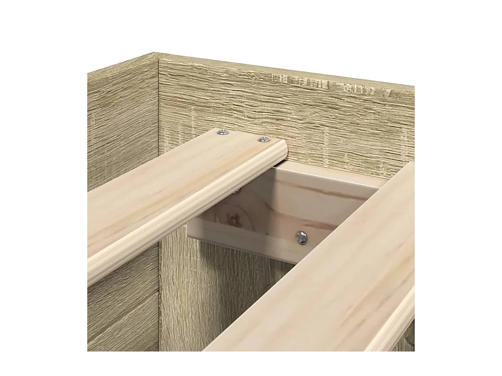 Cadre de lit sans matelas chêne sonoma 90x190 cm