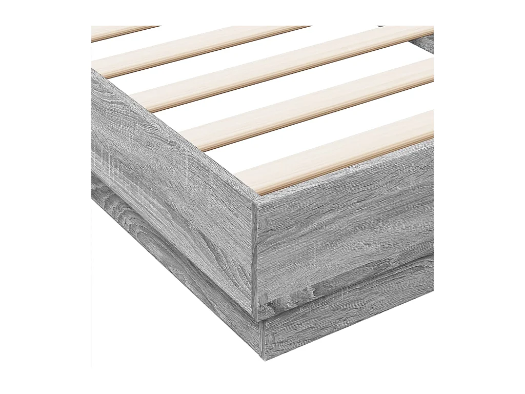 Estructura de cama madera de ingeniería gris Sonoma 100x200 cm