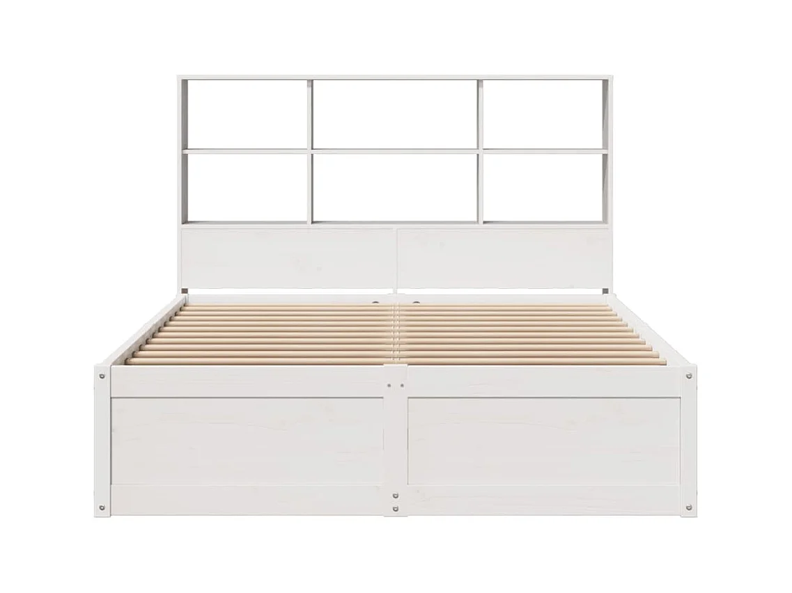 Cadre de lit sans matelas blanc 120x200 cm bois de pin massif