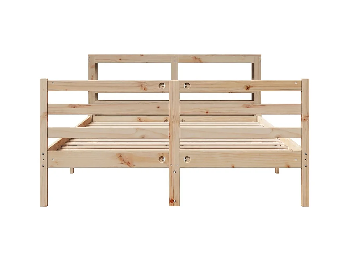 Cadre de lit sans matelas 160x200 cm bois massif de pin