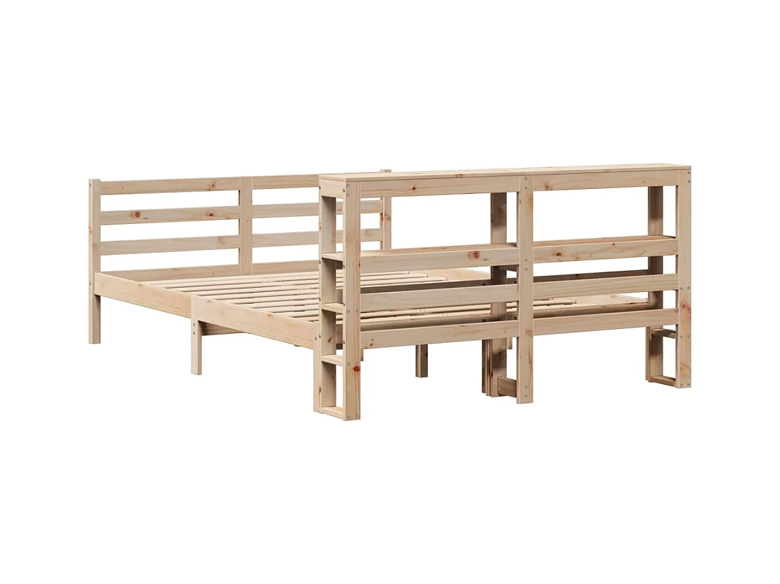 Cadre de lit sans matelas 160x200 cm bois massif de pin