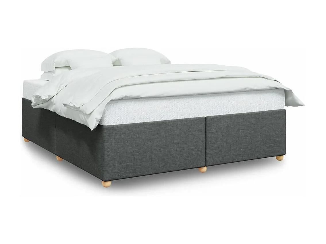 Cadre de lit sans matelas gris foncé 180x200 cm tissu