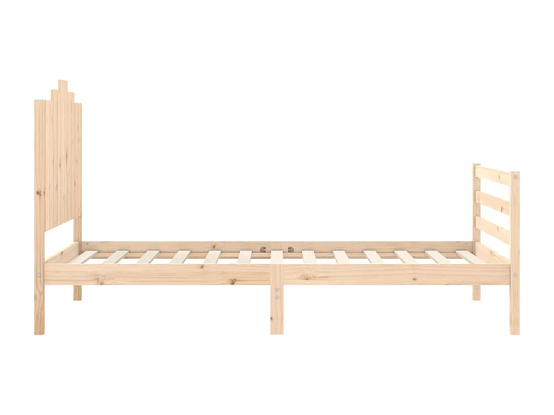 Estrutura de cama com cabeceira 100x200 cm madeira maciça