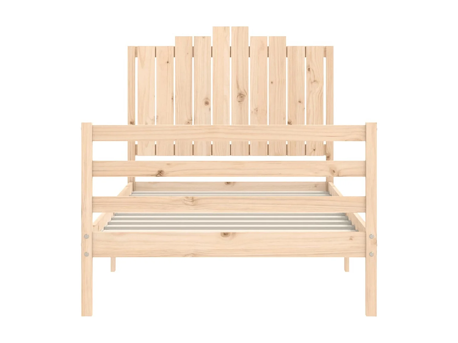 Estrutura de cama com cabeceira 100x200 cm madeira maciça