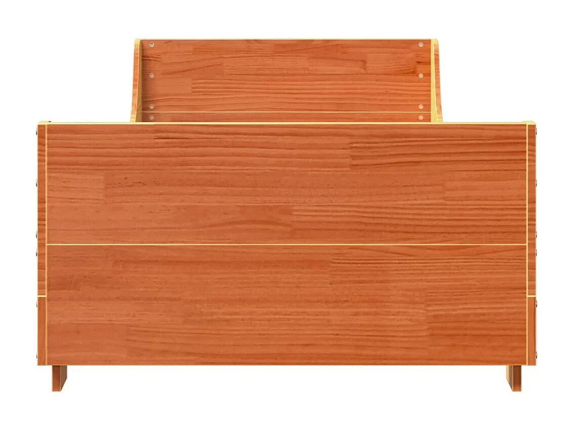 Letto senza Materasso Marrone Cera 90x190 cm in Legno di Pino
