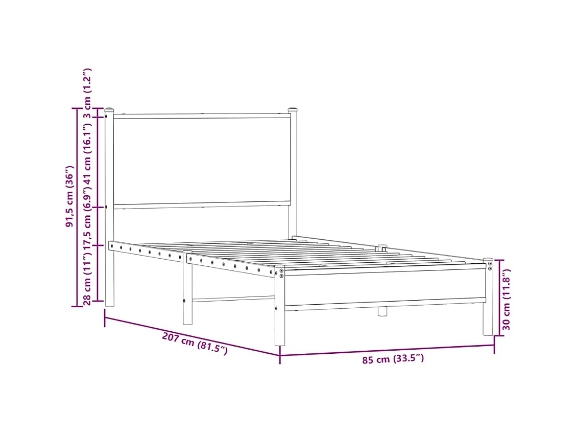 Cadre de lit sans matelas blanc 160x200 cm bois de pin massif