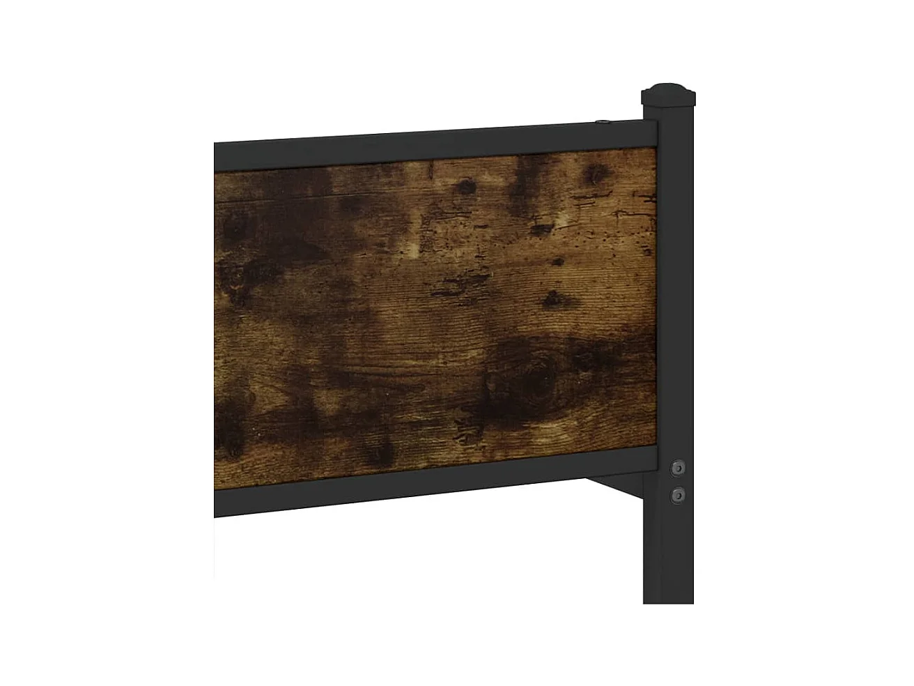 Cadre de lit en métal sans matelas chêne fumé 200x200 cm