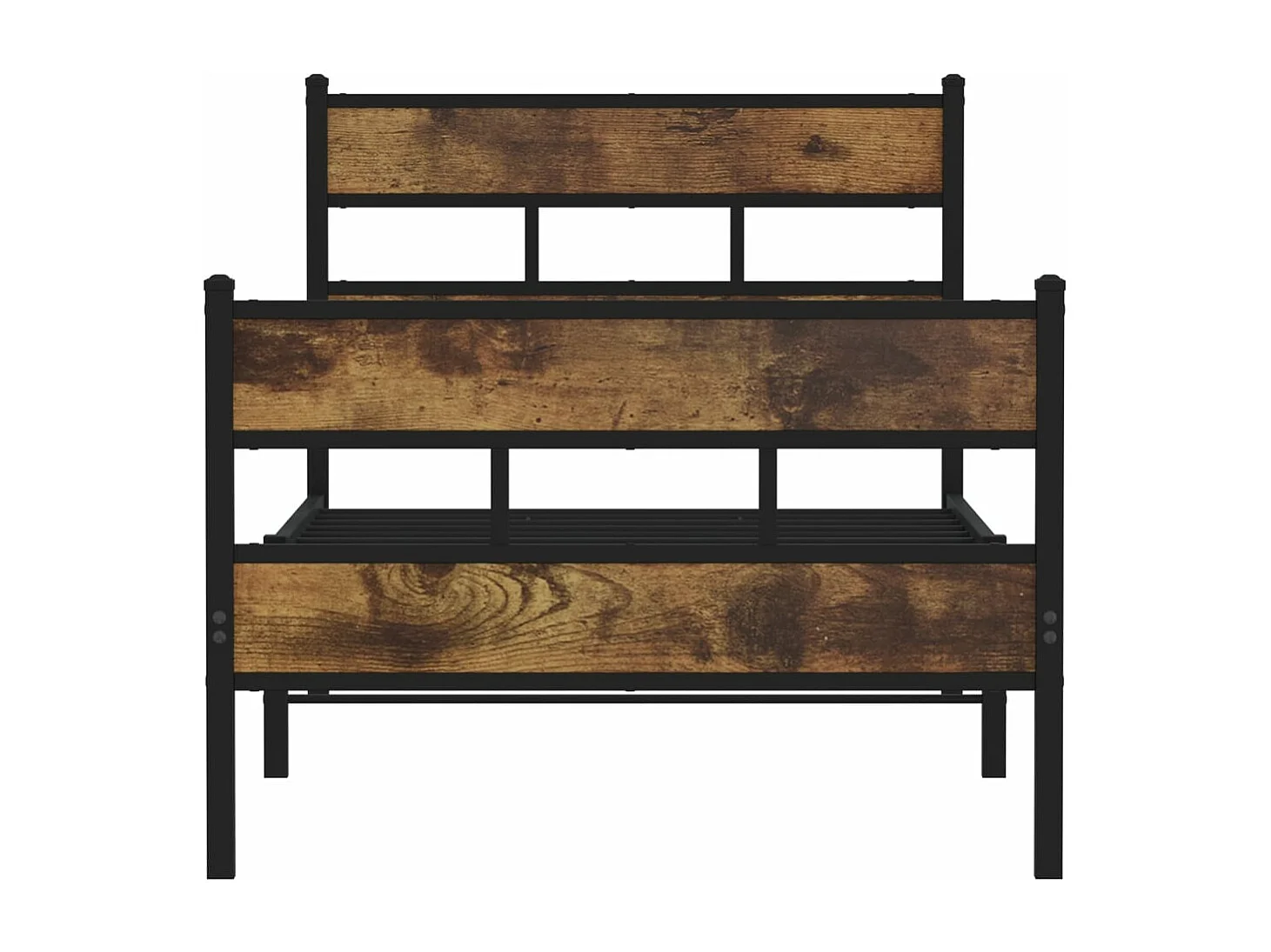 Giroletto senza Materasso in Metallo Rovere Fumo 75x190 cm