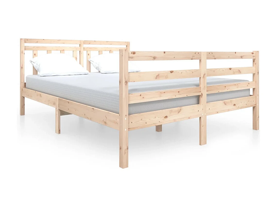 Cadre de lit sans matelas bois massif