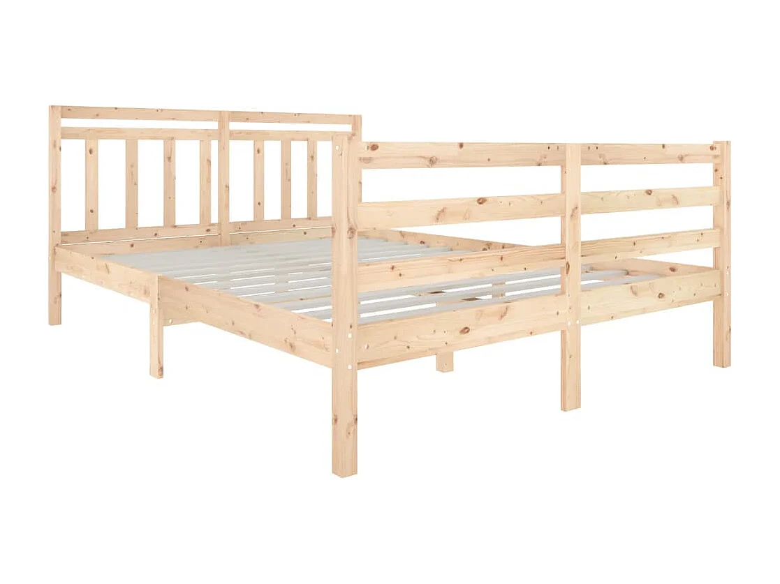 Cadre de lit sans matelas bois massif