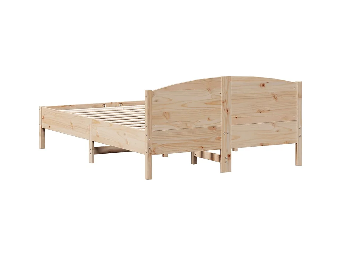 Cadre de lit sans matelas 120x190 cm bois de pin massif