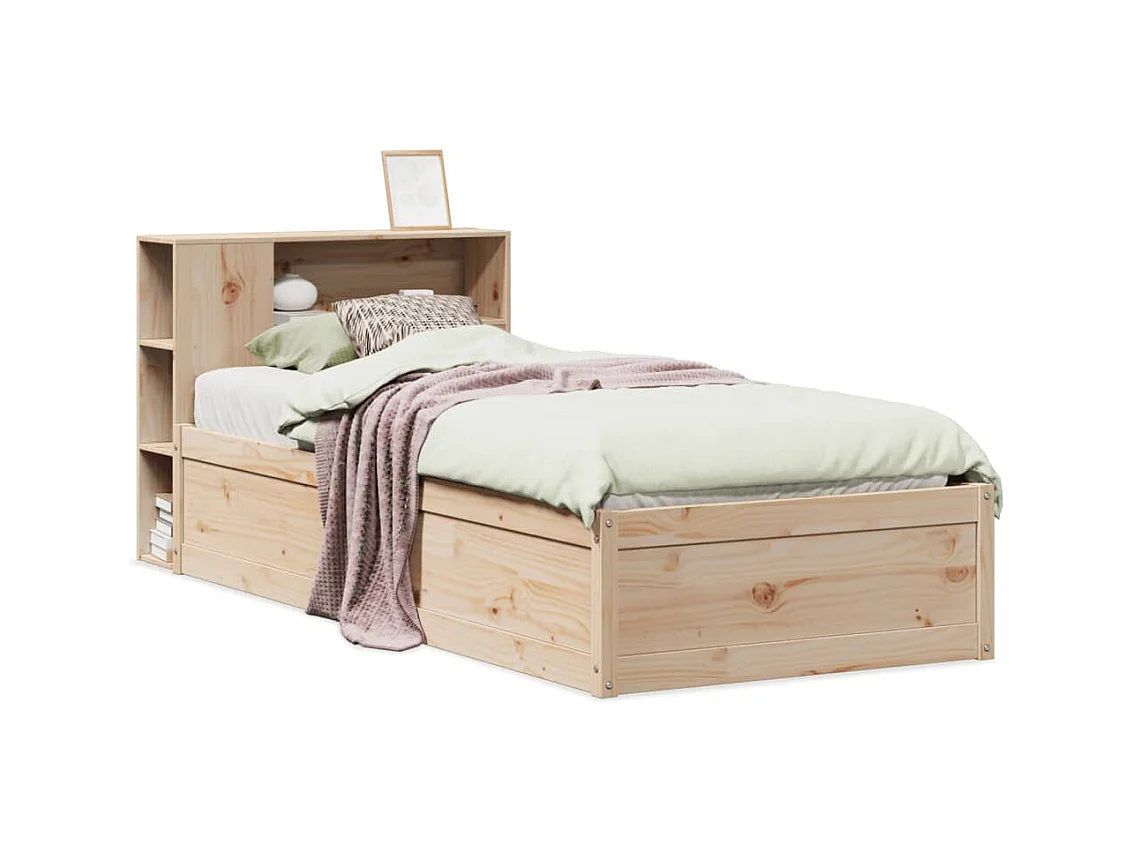 Cadre de lit sans matelas 90x200 cm bois de pin massif