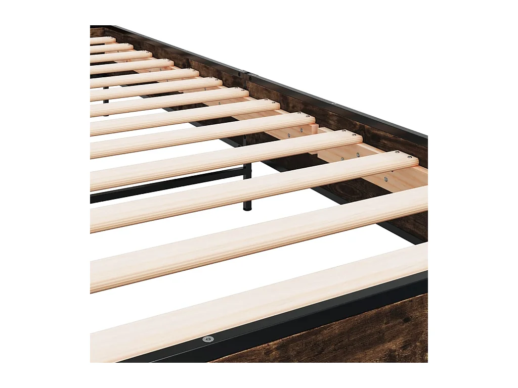 Cadre de lit sans matelas chêne fumé 90x190 cm