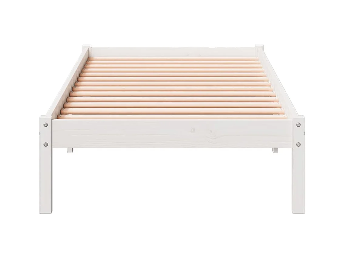 Cadre de lit extra long sans matelas 100x220 cm bois massif pin