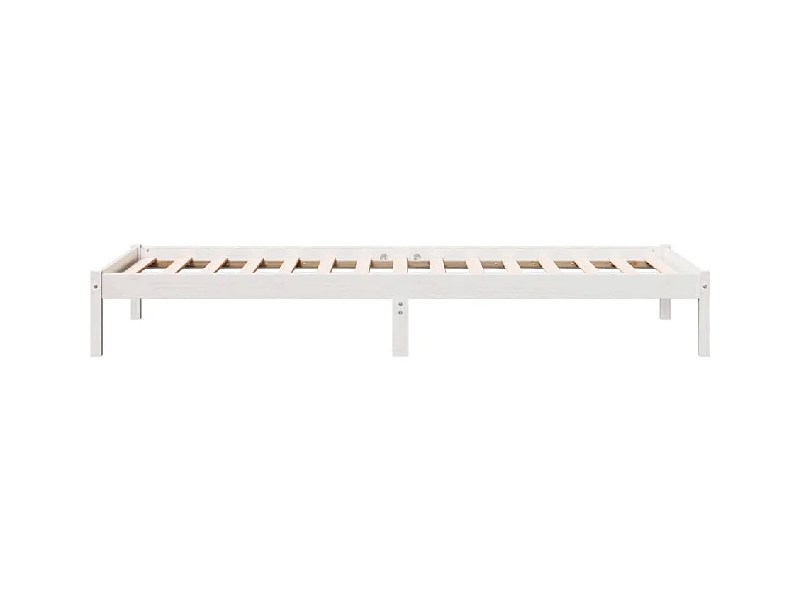 Cadre de lit extra long sans matelas 100x220 cm bois massif pin