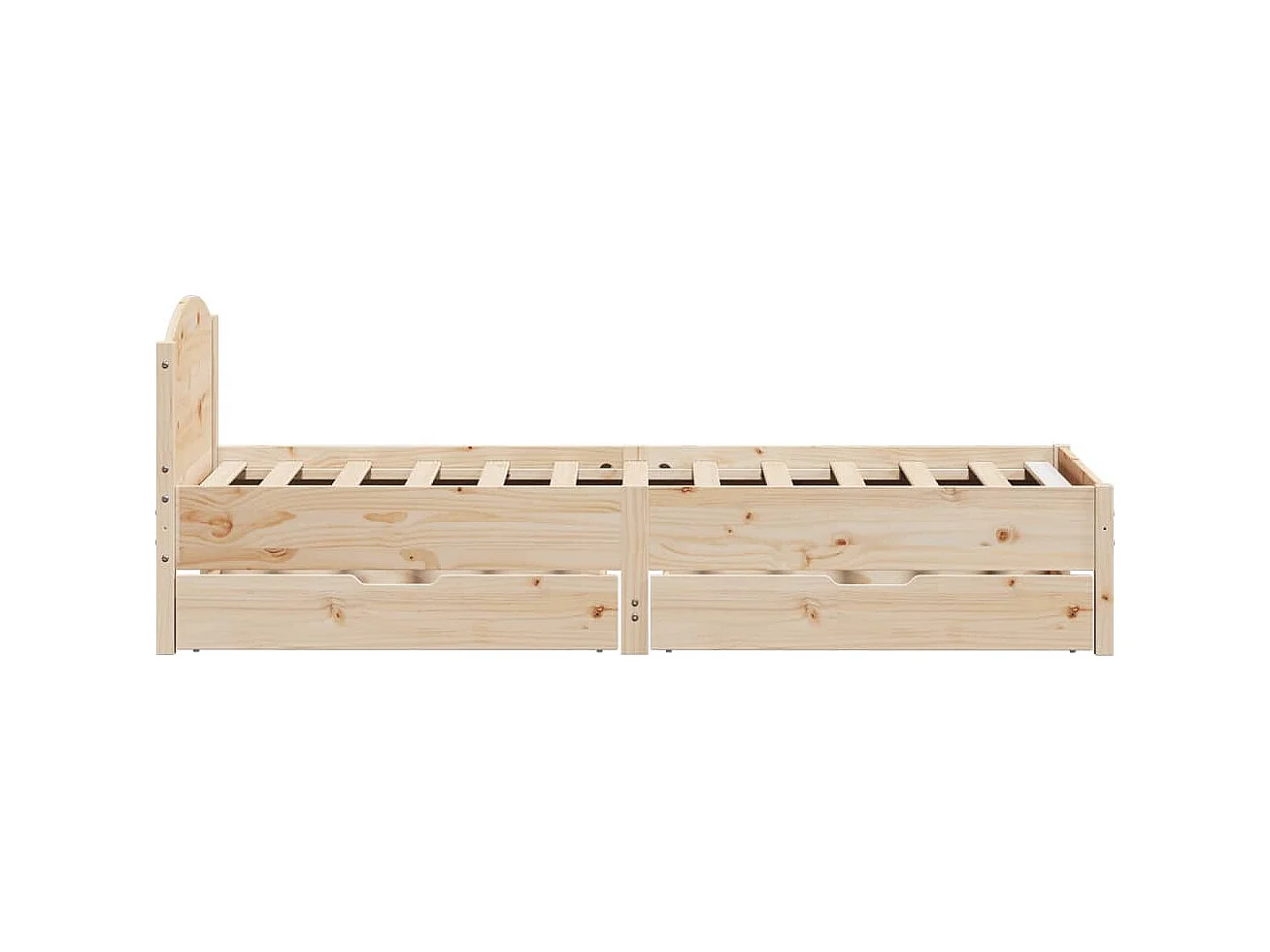 Cadre de lit sans matelas 100x200 cm bois massif de pin