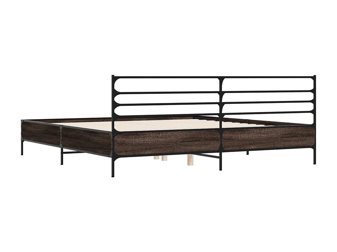 Cadre de lit sans matelas chêne marron 200x200 cm