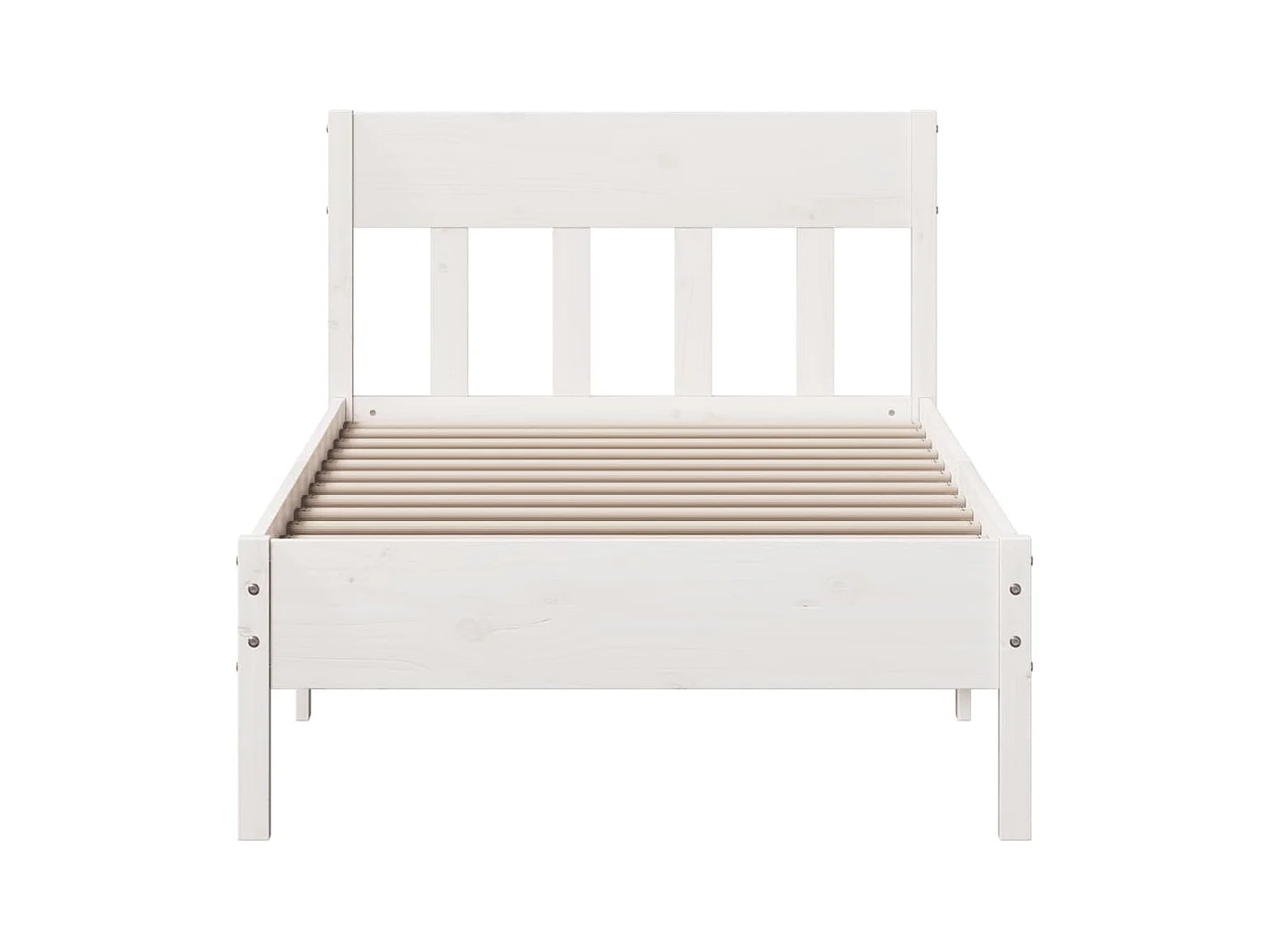 Cadre de lit sans matelas blanc 90x200 cm bois de pin massif