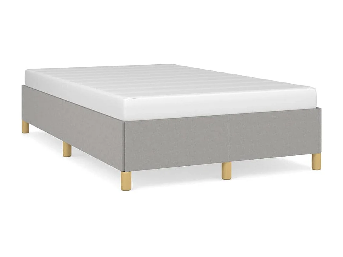 Cadre de lit sans matelas gris clair 120x190 cm tissu