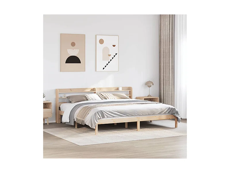 Cadre de lit sans matelas 180x200 cm bois massif de pin
