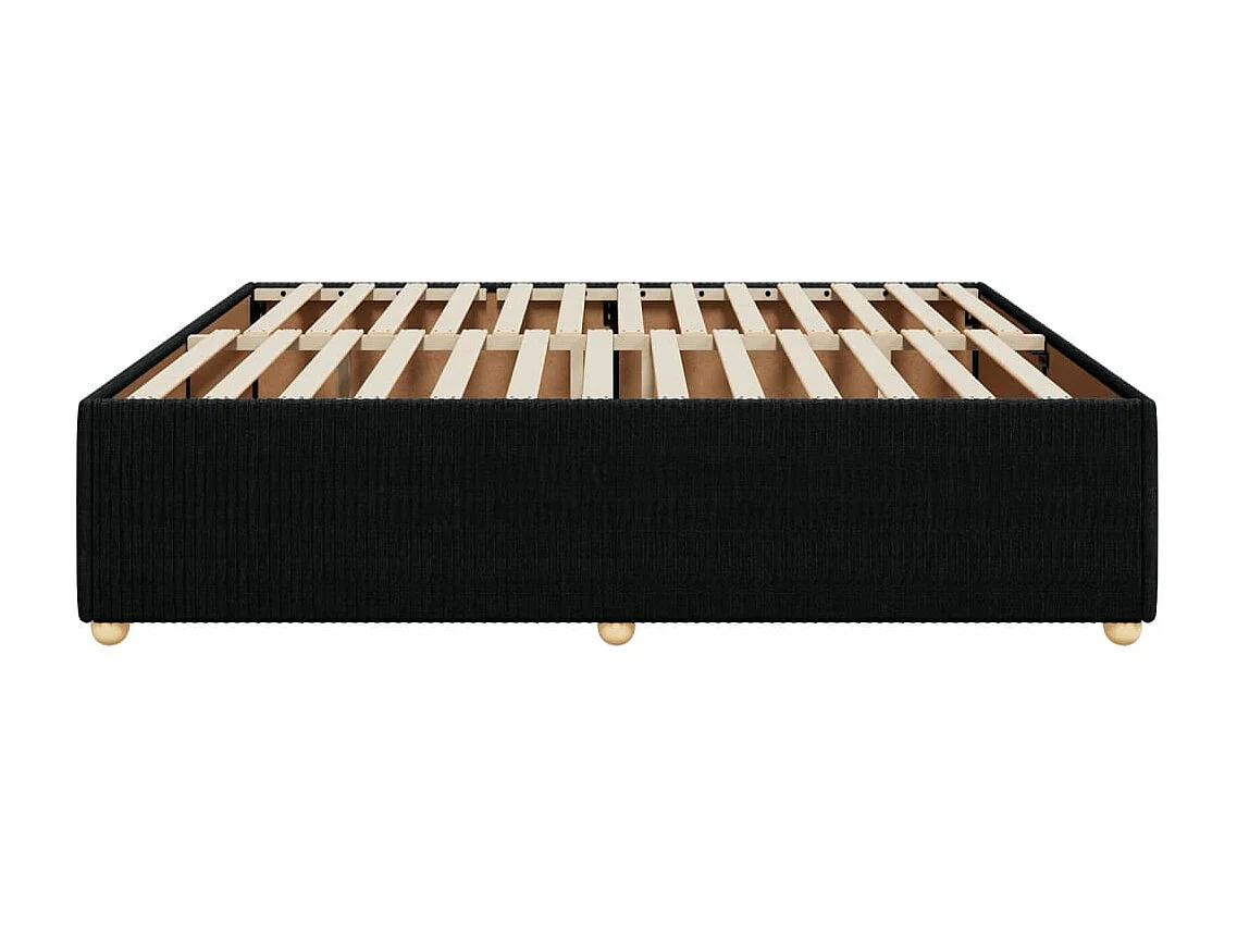 Cadre de lit sans matelas noir 200x200 cm tissu