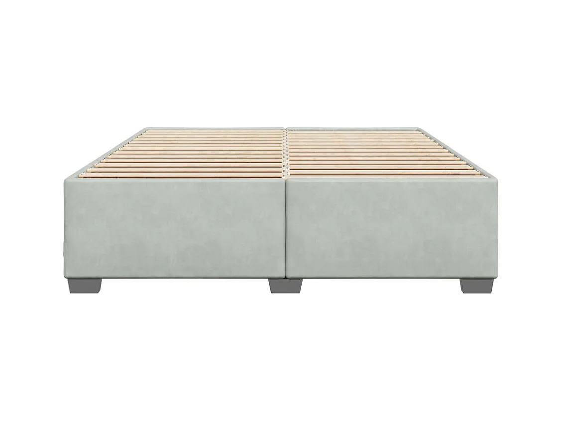 Estructura de cama sin colchón terciopelo gris claro 200x200 cm