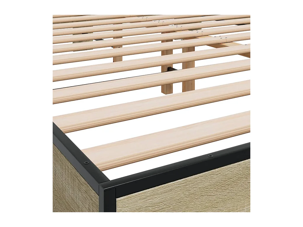 Cadre de lit sans matelas chêne sonoma 150x200 cm
