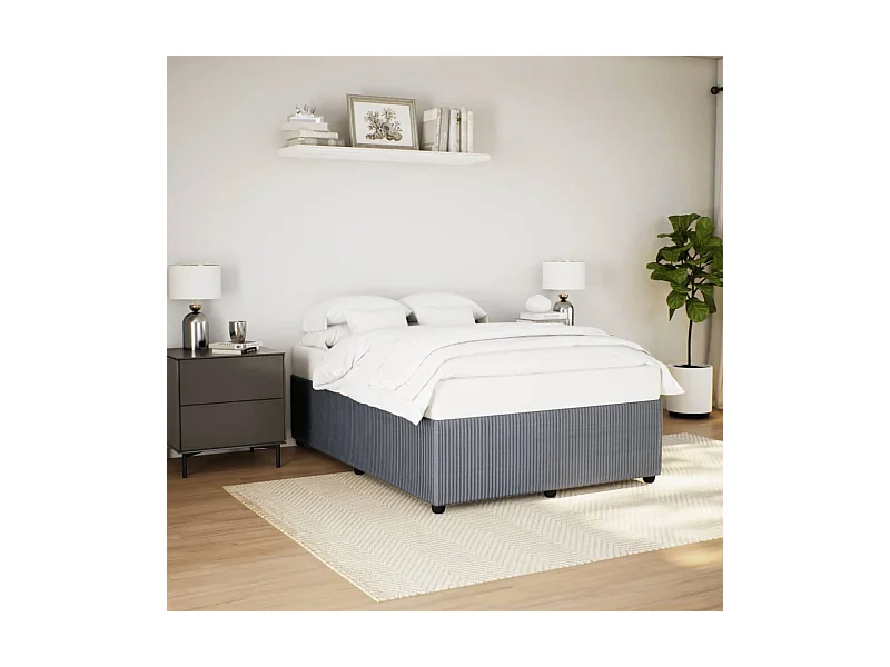 Bedframe zonder matras 140x200 cm fluweel donkergrijs