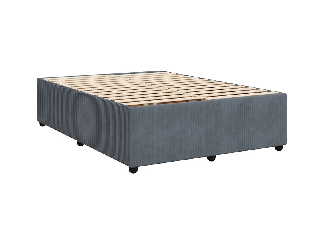 Bedframe zonder matras 140x200 cm fluweel donkergrijs