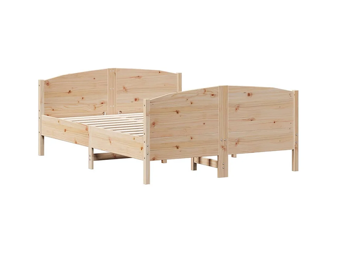 Cadre de lit sans matelas 140x190 cm bois de pin massif