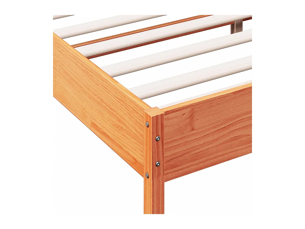 Letto senza Materasso Marrone Cera 140x190 cm in Legno di Pino