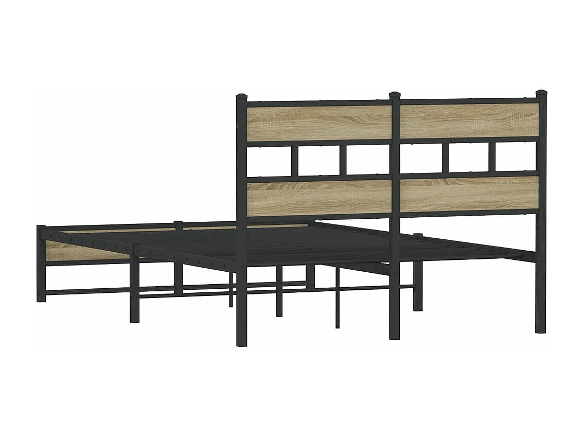 Giroletto senza Materaso in Metallo Rovere Sonoma 120x200 cm