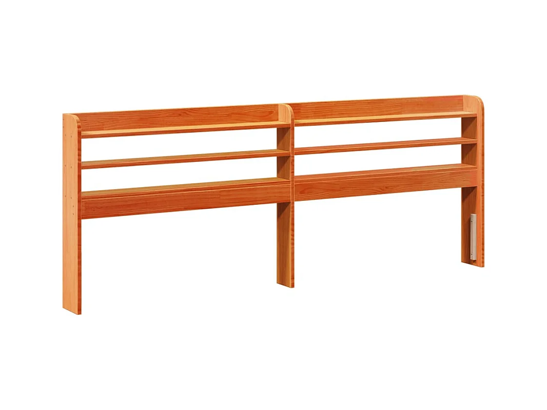 Cadre de lit sans matelas cire marron 180x200cm bois pin massif