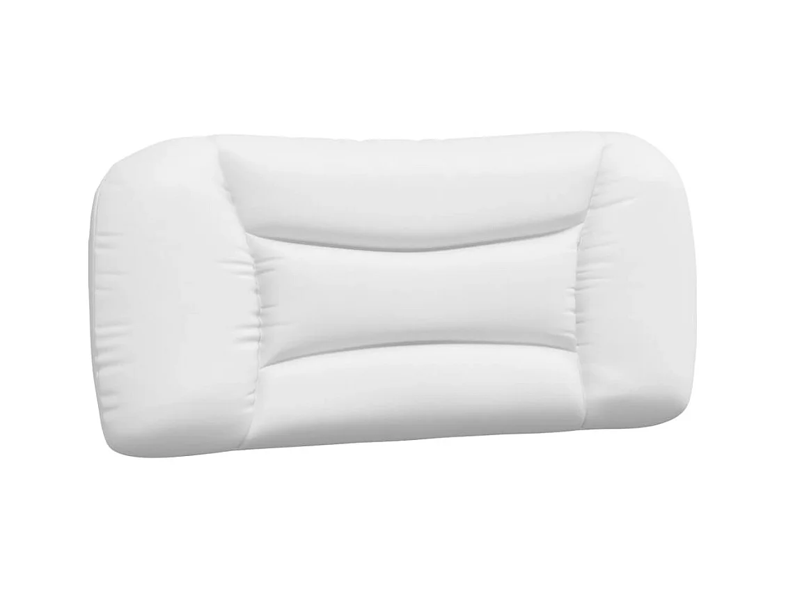 Cama com colchão branco e preto 90x200 cm couro sintético