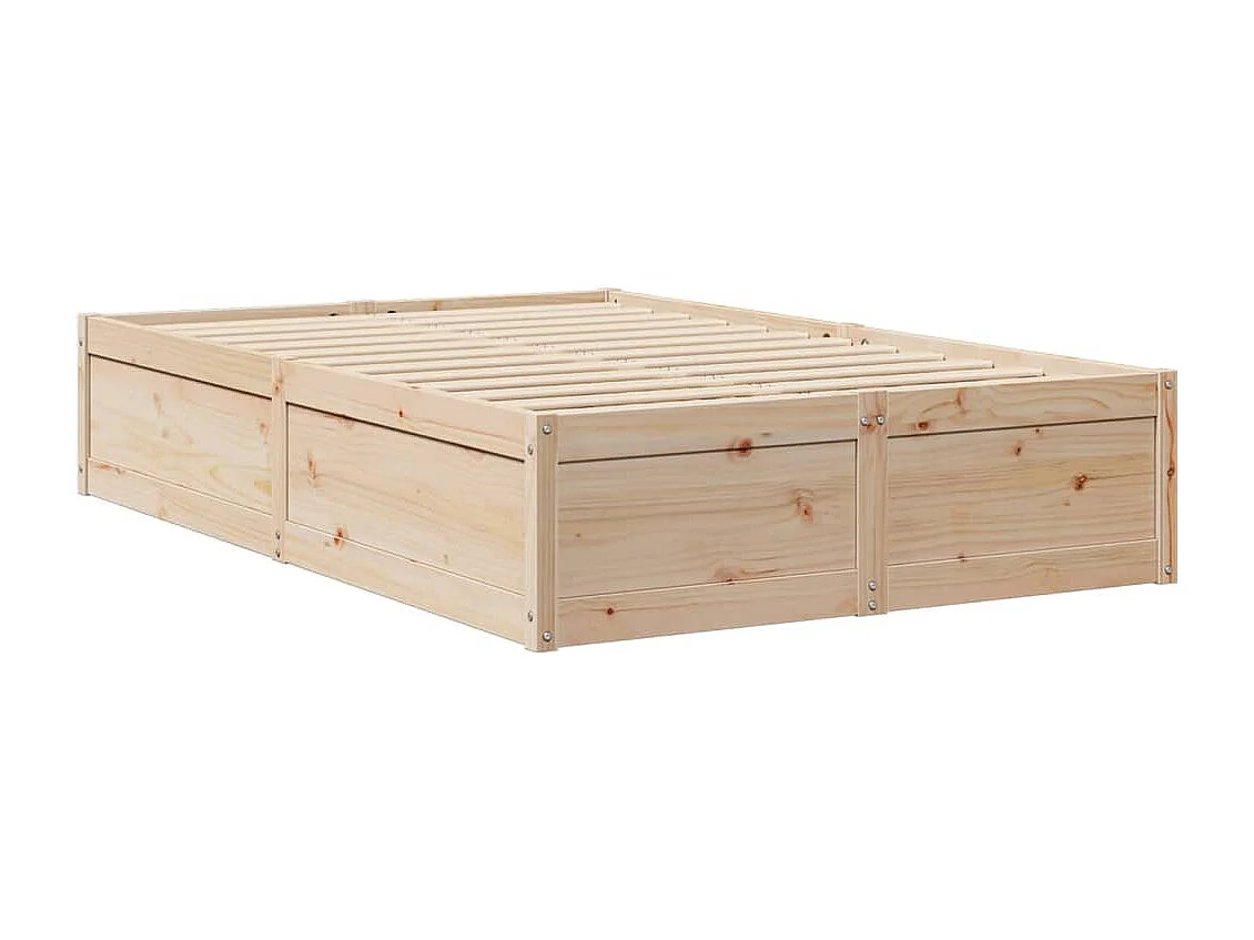 Lit avec matelas 140x190 cm bois massif de pin