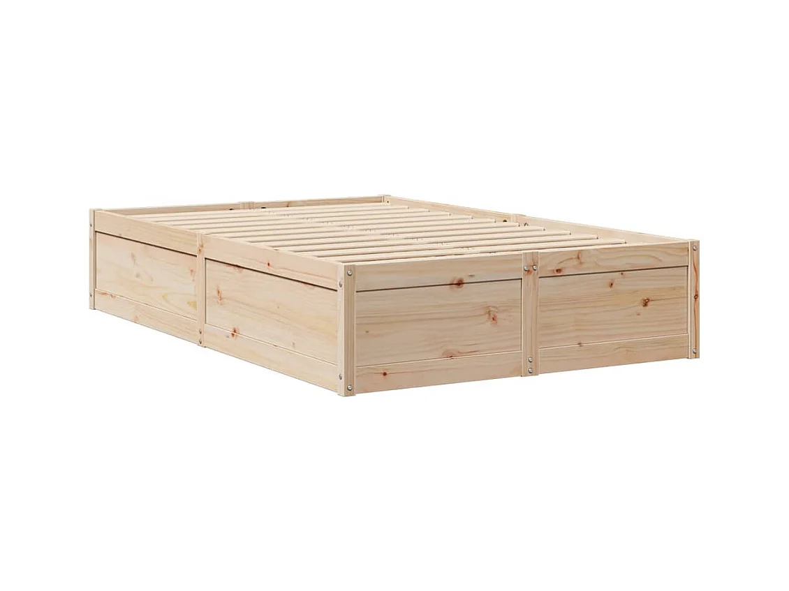 Lit avec matelas 140x190 cm bois massif de pin