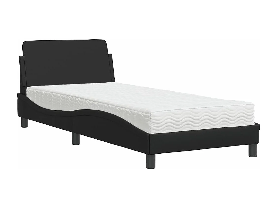 Boxspringbett Matratze Cappuccino-Braun 140x190cm Kunstleder