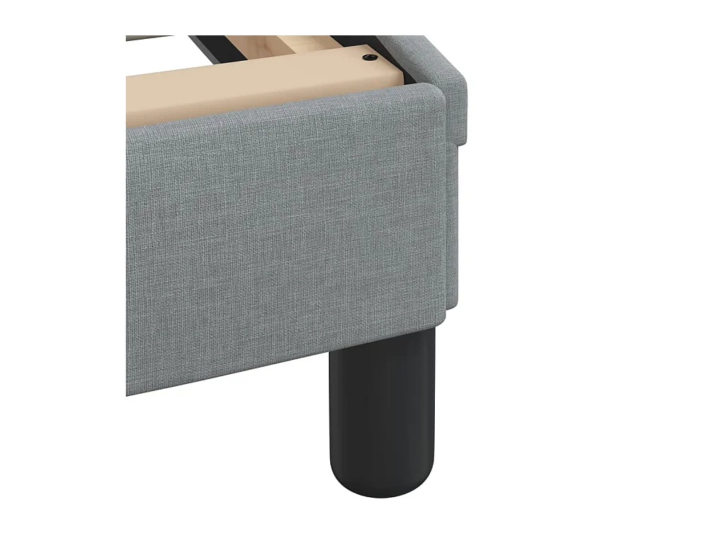 Lit avec matelas gris clair 140x200 cm tissu