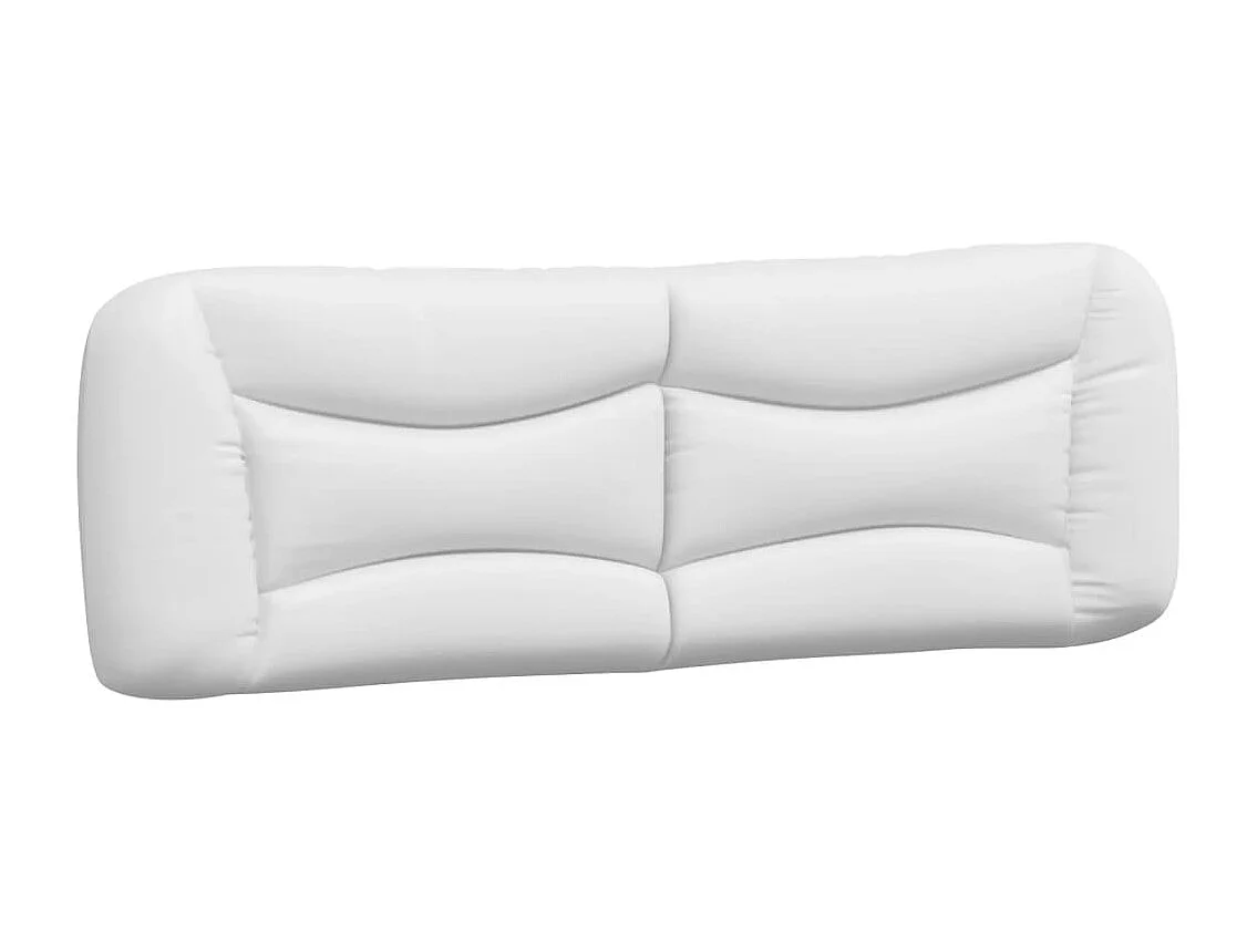 Lit avec matelas blanc et noir 160x200 cm similicuir