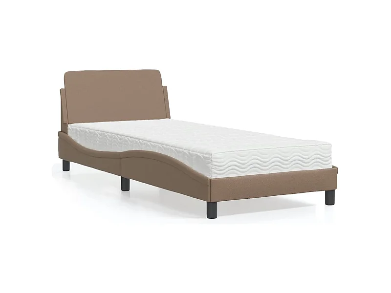 Lit avec matelas cappuccino 80x200 cm similicuir
