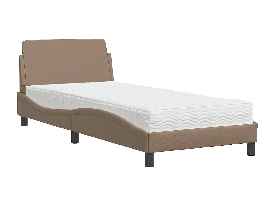 Lit avec matelas cappuccino 80x200 cm similicuir