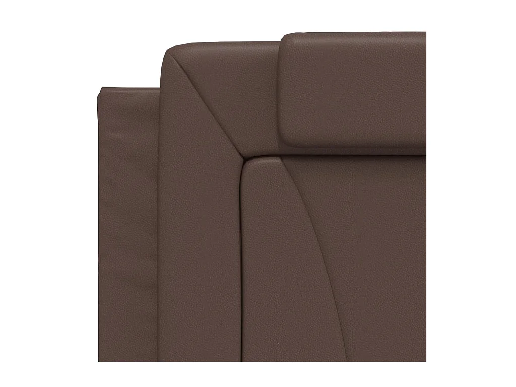 Lit avec matelas marron 80x200 cm similicuir